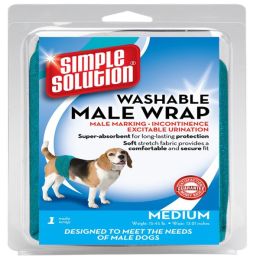 Simple Solution Washable Male Wrap Blue Medium