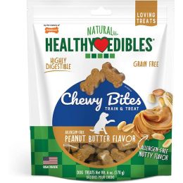 Nylabone Healthy Edibles Chewy Bites Dog Training Treats Peanut Butter, 1ea/6 oz