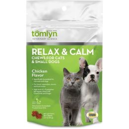 Tomlyn Relax & Calm Chews for Cats & Dogs 3.17 oz 30 Count