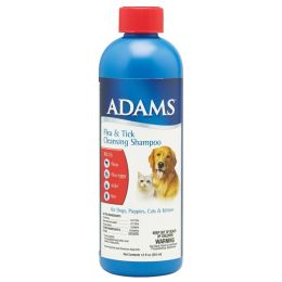 Adams Flea and Tick Cleansing Shampoo for Cats and Dogs 12 Ounces
