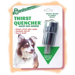 Oasis Thirst Quencher Faucet Dog Drinker Silver 1Ea