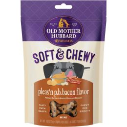 Omh Mini Soft Tasty Pnutbutter Bacon 8oz Chewy Biscuits