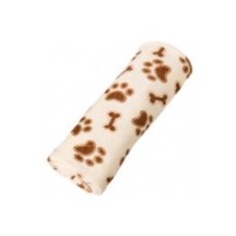 Spot Snuggler Bones/Paws Print Blanket Cream 30 in x 40 in