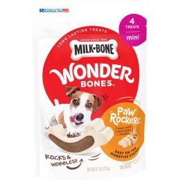 Milk-Bone Wonder Bones Paw Rockers Chicken Flavored Dog Treats 6.2 oz 4 Count Mini