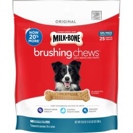Milk-Bone Brushing Chews Dog Treat Small/Medium - Dogs 25-49 Pounds, 25 Count