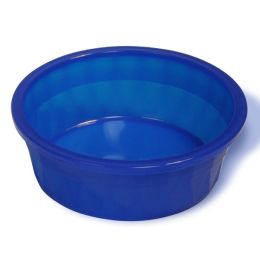 Van Ness Plastics Crock Heavyweight Dish for Dogs Translucent Crock Blue 106 oz Jumbo