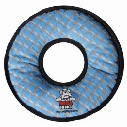 Tuffy Mega Ring Extremely Dog Toy Blue 2 in x 13 in x 13 in