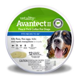 Vetality Avantect II Flea & Tick Collar for Dogs 26in 2ct