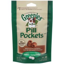 Greenies Pill Pockets for Tablets Peanut Butter, 1ea/30 ct, 3.2 oz
