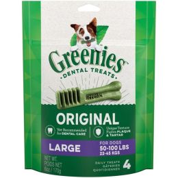 Greenies Dog Dental Treats Original, 1ea/6 oz, 4 ct, Large