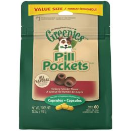Greenies Pill Pockets for Capsules Hickory Smoke, 1ea/60 ct, 15.8 oz