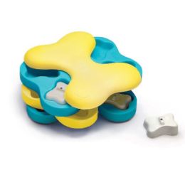 Nina Ottosson Tornado Interactive Dog Toy Blue, Yellow Large 11 in