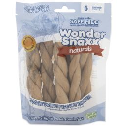 Wonder SnaXX Naturals Twist Dog Treat Peanut butter 1ea/6 ct, SM/MD