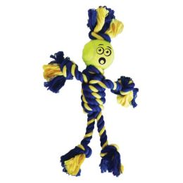 Petsport USA Twisted Chew Mini Rasta Man Dog Toy Rasta Man with Tennis Ball Blue, Yellow 1.5 in Mini