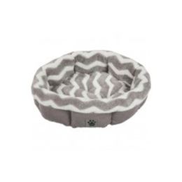 SnooZZy Zig Zag Shearling Round Bed Gray 21 in One Size