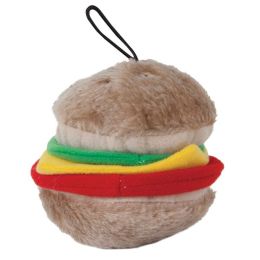 Aspen Hamburger with Squeakers Small Dog & Puppy Toy Multi-Color Medium