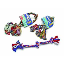Booda 3-Knot Tug Rope Dog Toy 3 Knots Multi-Color Large