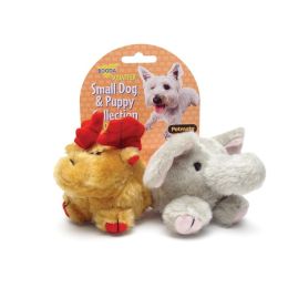 Booda Squatter Moose/Elephant Small Dog & Puppy Toy Multi-Color Small 2 Pack