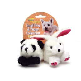 Booda Squatter Panda/Rabbit Small Dog & Puppy Toy Multi-Color Small 2 Pack