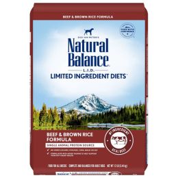 Natural Balance Pet Foods L.I.D. Adult Dry Dog Food Beef  Brown Rice, 1ea/12 lb
