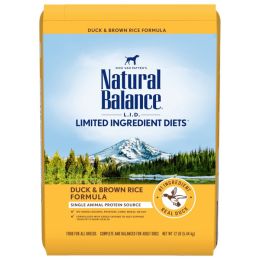 Natural Balance Pet Foods L.I.D. Adult Dry Dog Food Duck  Brown Rice, 1ea/12 lb