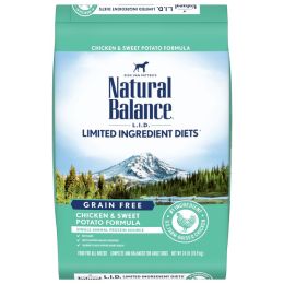 Natural Balance Pet Foods L.I.D. Adult Dry Dog Food Chicken  Sweet Potato, 1ea/24 lb