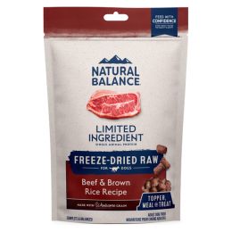 Natural Balance Pet Foods L.I.D. Freeze Dried Dog Food Beef  Brown Rice, 1ea/5.6 oz