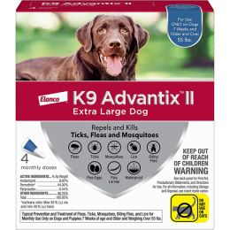 K9 Advantix II Dog Extra Large Blue 4-Pack