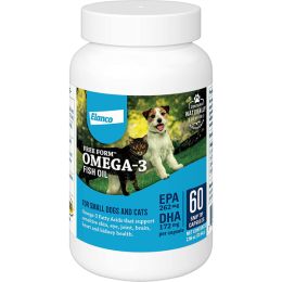 Bayer Dog Cat Omega-3 Fish Oil Capsules 60ct.