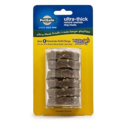 Busy Buddy Ultra-Thick Rawhide Rings Dog Treats Medium Size E