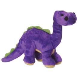 goDog Just For Me Bruto Dino with Chew Guard Technology Tough Plush Dog Toy Purple