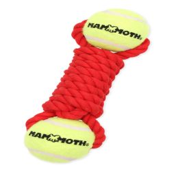 Mammoth Pet Products Twister Bone w/2 Tennis Balls Dog Toy Red, 1ea/MD, 9 in