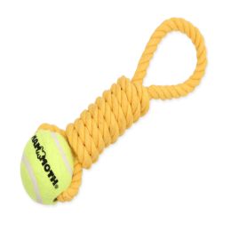 Mammoth Pet Products Twister Pull Tug w/Ball Dog Toy Yellow, 1ea/MD, 12 in