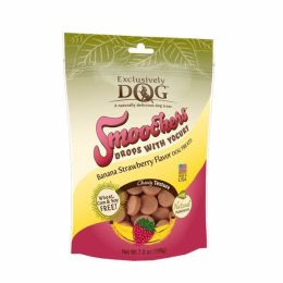 Exclusively Pet Smoochers Yogurt Drops Dog Treats Banana Strawberry Flavor 7 oz