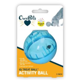 OurPets IQ Treat Ball Slow Feed Dog Toy Assorted Medium 3 in