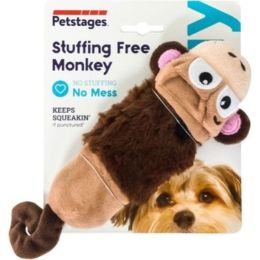 Petstages Stuffing Free Lil' Squeak Dog Toy Monkey Mini