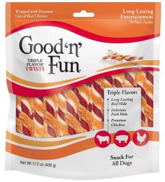 Healthy Hide Good'n' Fun Triple-Flavor Twists Regular Chicken, Pork and Beef Hide (size: 70 count)
