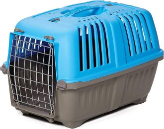 MidWest Spree Pet Carrier Blue Plastic Dog Carrier (size: Small - 1 count)
