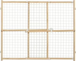 MidWest Wire Mesh Wood Presuure Mount Pet Safety Gate (size: 32" tall - 1 count)