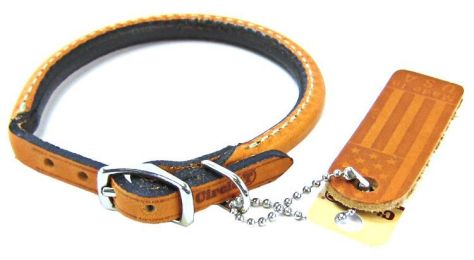 Circle T Leather Round Collar - Tan (size: 12" Neck)