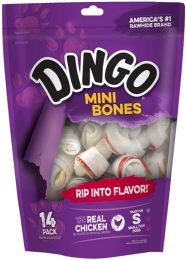 Dingo Meat in the Middle Rawhide Chew Bones (size: Mini - 2.5" (14 Pack))