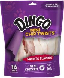 Dingo Chip Twists Meat & Rawhide Chew (size: Regular 6" (16 Pack))