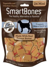 SmartBones Peanut Butter Dog Chews (size: Mini - 2" Long - Dogs under 20 Lbs (24 Pack))