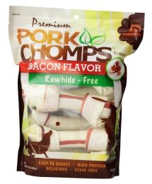 Pork Chomps Premium Pork Knotz - Bacon Flavor (size: Medium - 8 Count - (7" Chews))