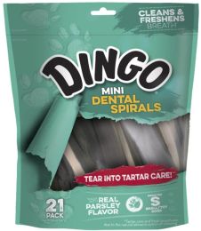 Dingo Dental Spirals Fresh Breath Dog Treats (size: Mini - 21 Pack)