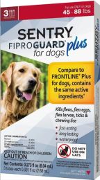 Sentry Fiproguard Plus IGR for Dogs & Puppies (size: Large - 3 Applications - (Dogs 45-88 lbs))