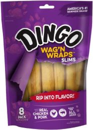 Dingo Wag'n Wraps Chicken & Rawhide Chews (No China Sourced Ingredients) (size: Slims 8 count)