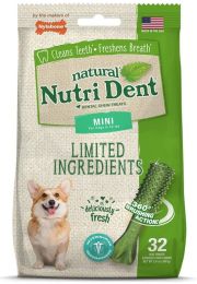 Nylabone Natural Nutri Dent Fresh Breath Dental Chews - Limited Ingredients (size: Mini - 32 Count)