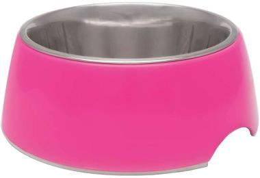 Loving Pets Hot Pink Retro Bowl (size: 1 count - Small)