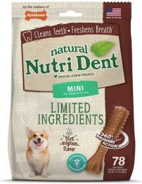 Nylabone Natural Nutri Dent Filet Mignon Dental Chews - Limited Ingredients (size: Mini - 78 count)